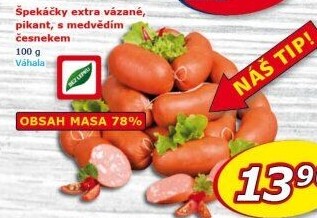 Špekáčky extra vázané Váhala