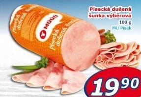 Šunka dušená písecká výběrová Maso uzeniny Písek