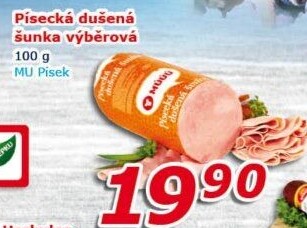 Šunka dušená písecká výběrová Maso uzeniny Písek