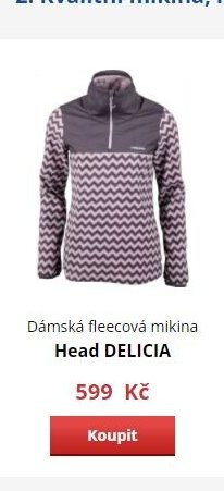 Dámská fleecová mikina Head DELICIA
