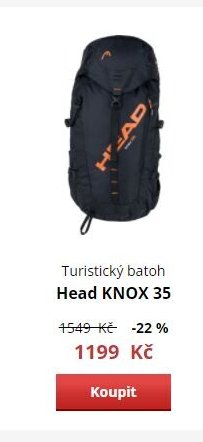 Turistický batoh Head KNOX 35