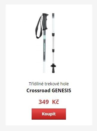 Třídílné trekové hole Crossroad GENESIS