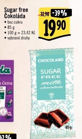 Čokoláda bez cukru Chocoland