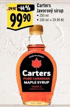 Javorový sirup Carters