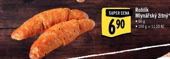 Rohlík Mlynářský žitný Albert