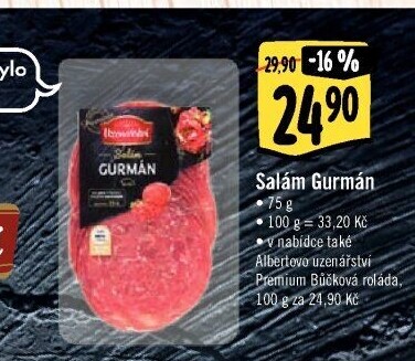 Salám Gurmán Albertovo uzenářství