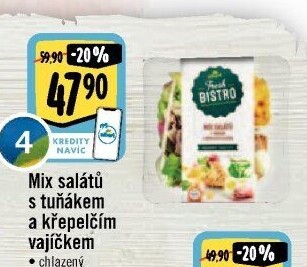 Salát s tuňákem a křepelčím vejcemAlbert Fresh Bistro