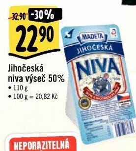 Sýr Niva Jihočeská 50% Madeta