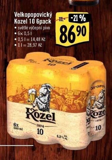 Velkopopovický Kozel 10 6pack