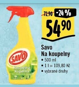 Čistič koupelen ve spreji Savo