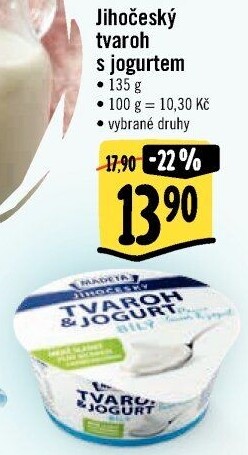 Dezert tvaroh s jogurtem bílý jihočeský Madeta