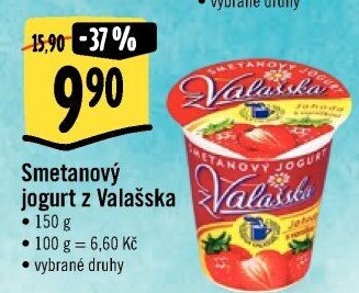 Jogurt smetanový ochucený z Valašska Mlékárna Valašské Meziříčí