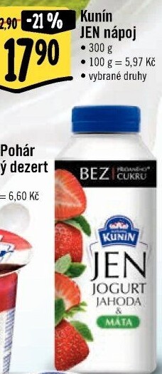 Nápoj Jen jogurt Kunín
