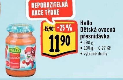 Přesnídávka ovocná Hello