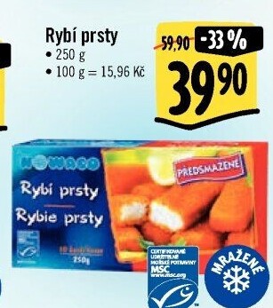 Rybí prsty předsmažené mražené Nowaco