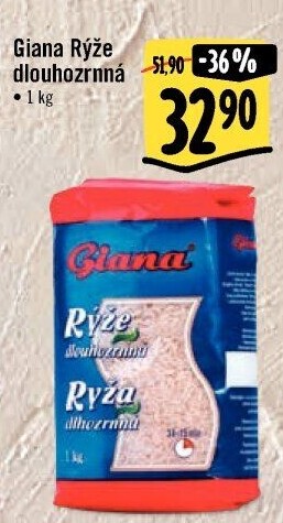 Rýže dlouhozrnná Giana
