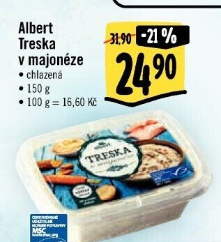 Salát treska v majonéze Albert