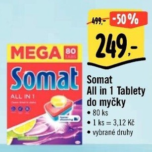 Tablety do myčky All in 1 Somat