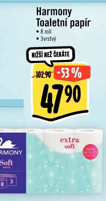 Toaletní papír 3vrstvý Harmony