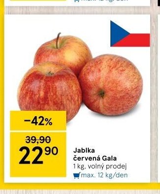 Jablka červená Gala