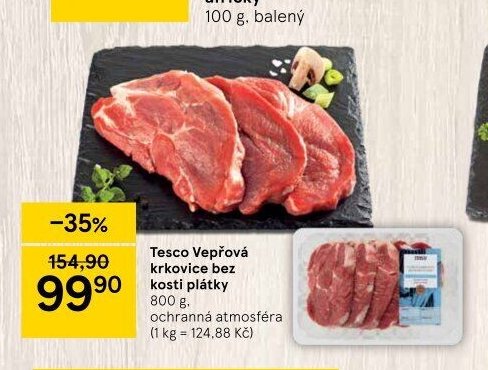 Tesco Vepřová krkovice bez kosti plátky