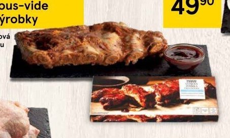 Tesco Sous-vide Vepřová žebírka s BBQ omáčkou