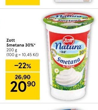 Zott Smetana 30% 200 g