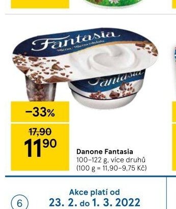 Danone Fantasia 100-122 g