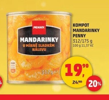 Kompot mandarinky Penny