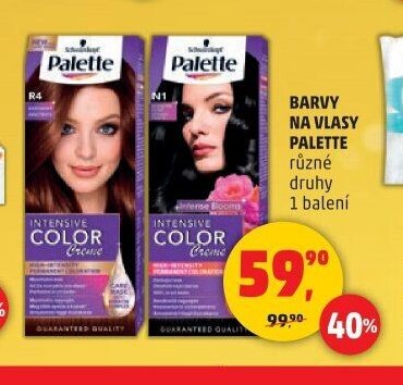 BARVY NA VLASY PALETTE