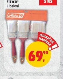 Sada plochých štětců