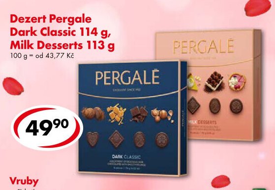 Dezert Pergale Dark Classic, Milk Desserts