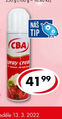 CBA Šlehačka ve spreji