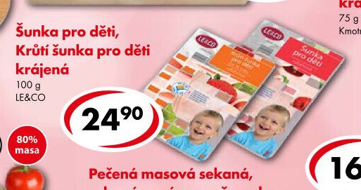 Šunka pro děti, Krůtí šunka pro děti krájená