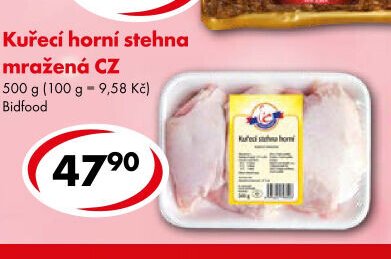 Kuřecí horní stehna mražená CZ