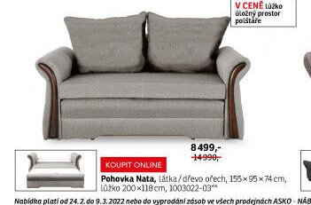 Pohovka Nata - ASKO akcniletaky.com