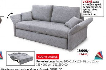 Pohovka Luca - ASKO akcniletaky.com