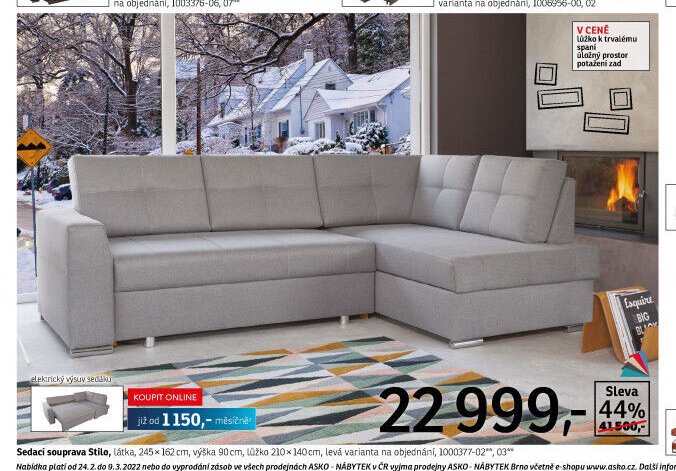Sedací souprava Stilo - ASKO akcniletaky.com