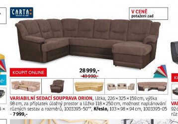 Variabilní sedací souprava Orion - ASKO akcniletaky.com