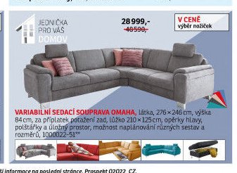Variabilní sedací souprava Omaha - ASKO akcniletaky.com