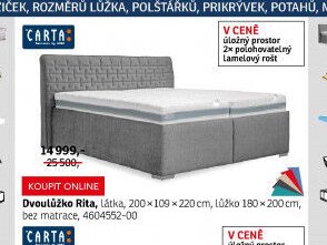 Dvoulůžko Rita - ASKO akcniletaky.com