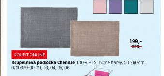 Koupelnová podložka Chenille - ASKO akcniletaky.com