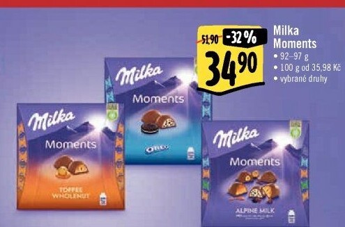 Bonboniéra Pralinky Moments Milka