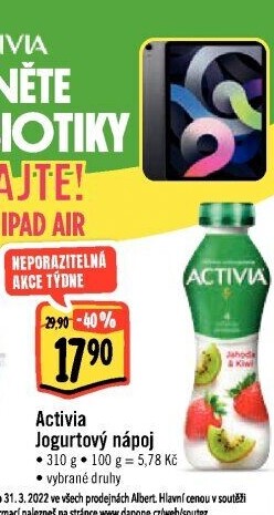 Jogurtový nápoj Activia Danone