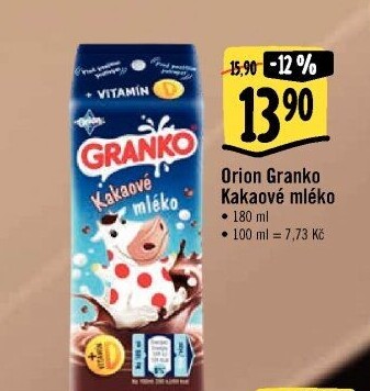 Nápoj mléko ochucené Granko