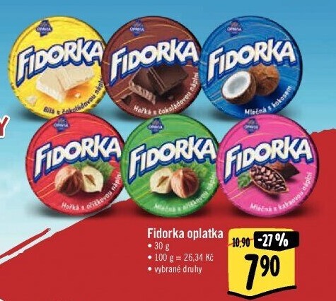 Oplatky Fidorka Opavia