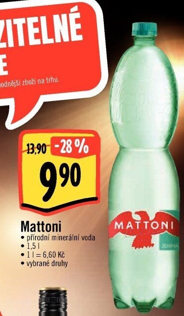 Přírodní voda Mattoni