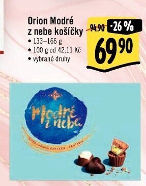 Bonboniéra Košíčky Modré z nebe Orion