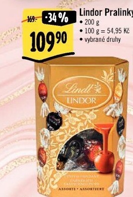 Bonboniéra Pralinky Lindor Lindt