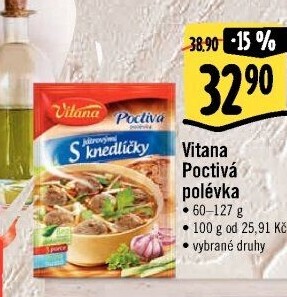 Instantní polévky Poctivá polévka Vitana